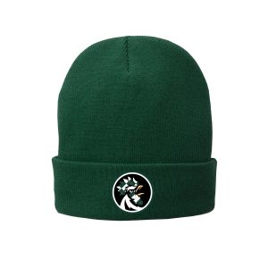 Port Authority® Fleece-Lined Knit Cap (Athletic Green) with Embroidered Highland Rooster Logo