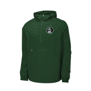 Sport-Tek® Packable Anorak - Forest Green with Embroidered Highland Roosters Logo