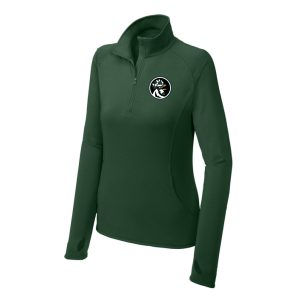 Sport-Tek® Women's Sport-Wick® Stretch 1/4-Zip Pullover in Forest Green with Highland Roosters Embroidered Logo