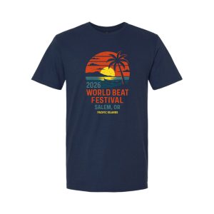 Gildan Softstyle® Navy T-Shirt with 2026 World Beat Festival Imprint (Limited Supply)