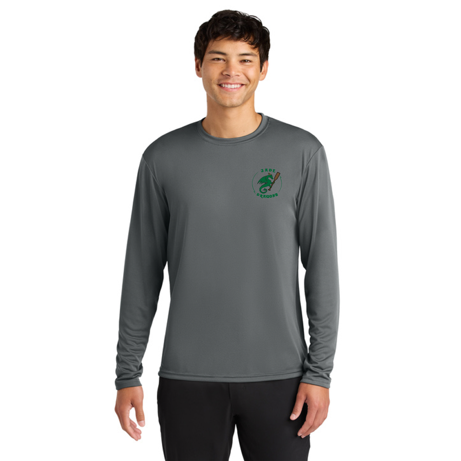 A4 Cooling Performance Long Sleeve Tee with "Jade Dragons" DTF Left Chest - Image 2