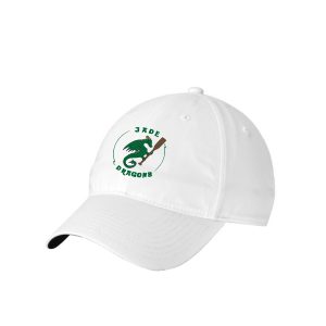 Nike Unstructured Cotton/Poly Twill Cap (White) with "Jade Dragons" Logo Embroidered Front Center