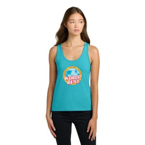 Next Level Apparel® Women's Cotton Tank with DTF "World Beat" Logo